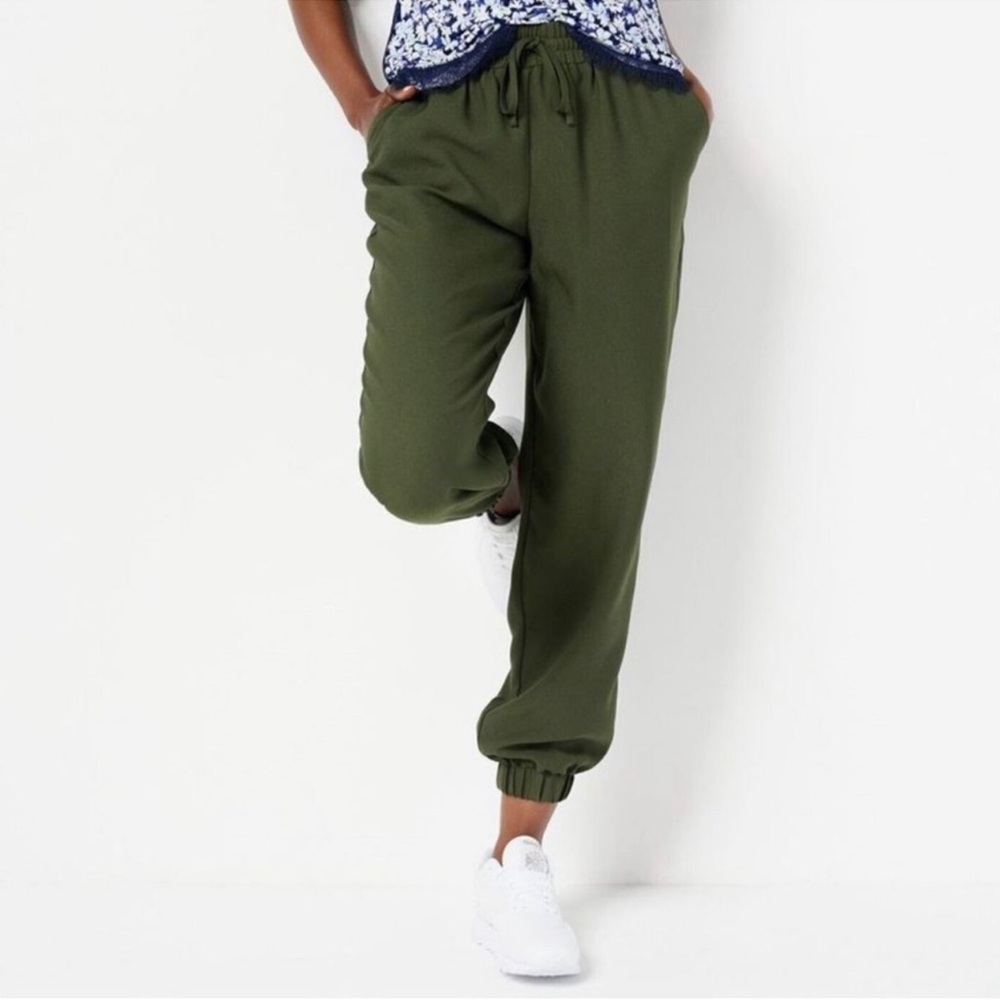 Jason Wu green textured joggers size small with pockets